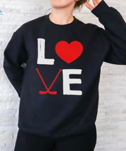 Valentines Day Ice Hockey Heart Sport Shirt