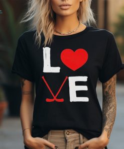 Valentines Day Ice Hockey Heart Sport Shirt