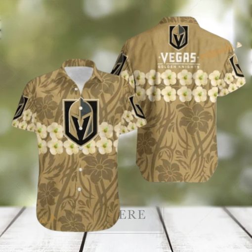 Vegas Golden Knights NHL Hawaiian Shirt Flower Pattern Beach Gift For Dad