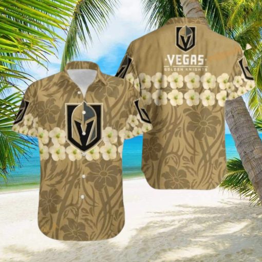 Vegas Golden Knights NHL Hawaiian Shirt Flower Pattern Beach Gift For Dad