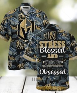 Vegas Golden Knights NHL Hawaiian Shirt Stress Blessed Obsessed