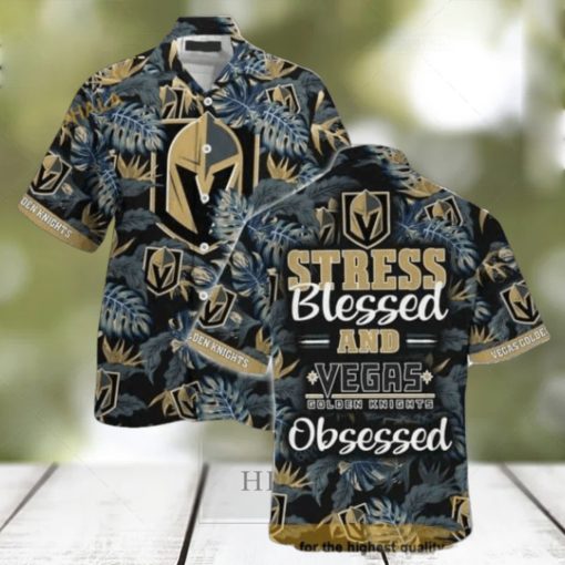 Vegas Golden Knights NHL Hawaiian Shirt Stress Blessed Obsessed