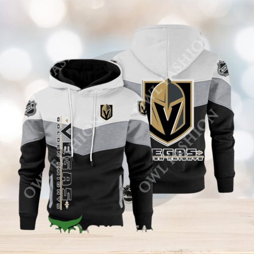 Vegas Golden Knights NHL Hockey Black White Printed Hoodie