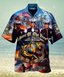 Veteran Day Gifts Veteran Aloha Shirt Marine Corps Because Of The Brave Hawaiian Military Hawaii Shirt