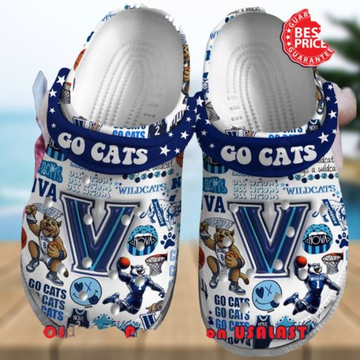 Villanova Wildcats Go Cats All Wright Crocs Clog Shoes