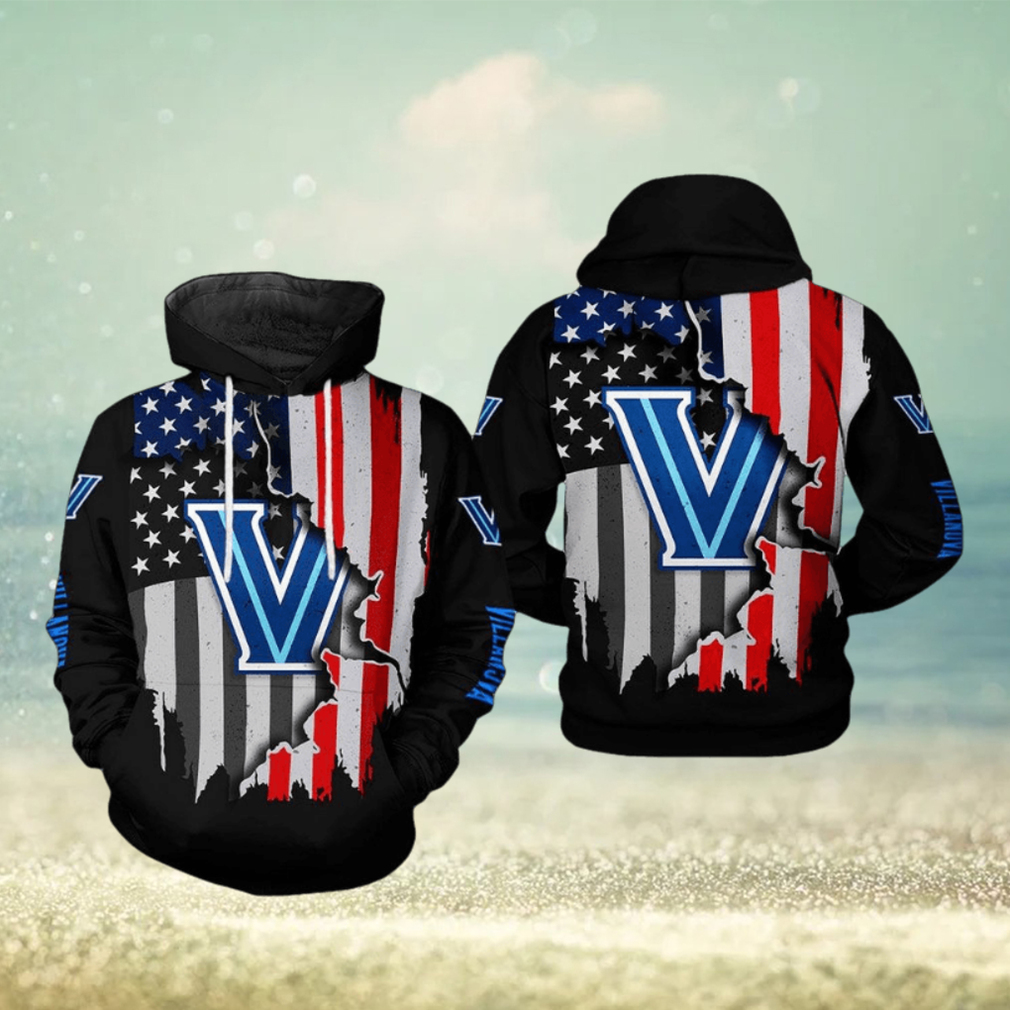 Villanova Wildcats NCAA US Flag 3D Printed Hoodie Villanova Wildcats NCAA US Flag 3D Printed Hoodie