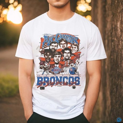 Vintage 1980s USA Made NFL Denver Broncos Super Bowl Caricature 1987 T Shirt