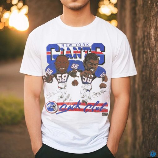 Vintage 1987 NFL New York Giants ‘Sack Club’ Carl Banks Lawrence Taylor Caricature T Shirt