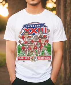 Vintage 1988 nfc Champions San Francisco 49ers Super Bowl XXIII Caricature nfl T Shirt