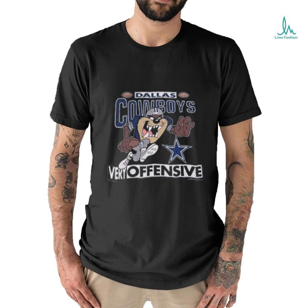 Vintage 1993 Warner Bros Taz Very Offensive NFL Dallas Cowboys T Shirt Vintage 1993 Warner Bros Taz Very Offensive NFL Dallas Cowboys T Shirt