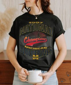 Vintage 1997 Michigan Wolverines NCAA Football National Champions T Shirt