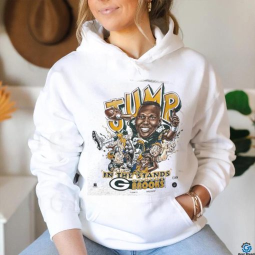 Vintage 90s NFL Green Bay Packers Robert Brooks Caricature “Lambeau Leap” Graphic TShirt