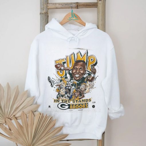 Vintage 90s NFL Green Bay Packers Robert Brooks Caricature “Lambeau Leap” Graphic TShirt