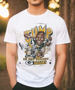 Vintage 90s NFL Green Bay Packers Robert Brooks Caricature “Lambeau Leap” Graphic TShirt