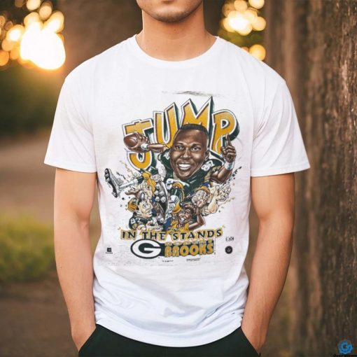 Vintage 90s NFL Green Bay Packers Robert Brooks Caricature “Lambeau Leap” Graphic TShirt