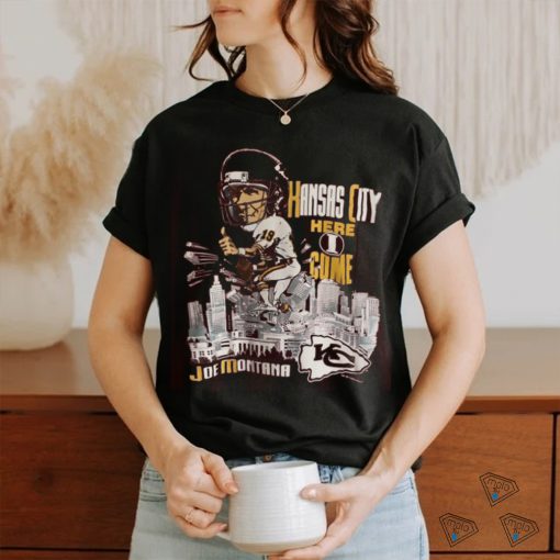 Vintage 90s NFL Salem Joe Montana Kansas City Chiefs Caricature Shirt