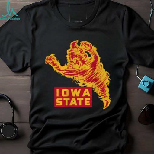Vintage Cyclones   Retro Mascot Logo   Iowa State   T Shirt