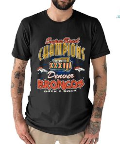 Vintage Denver Broncos Back to Back Super Bowl Champions 1999 T shirt