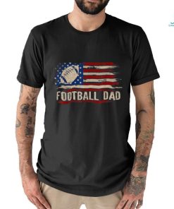 Vintage Football Dad American Usa Flag Sports Gift Shirt