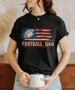 Vintage Football Dad American Usa Flag Sports Gift Shirt