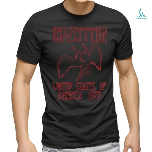 Vintage Led Zeppelin USA 1977 Red Lettering Shirt