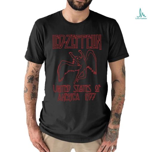 Vintage Led Zeppelin USA 1977 Red Lettering Shirt