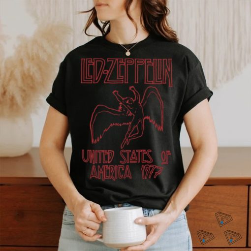 Vintage Led Zeppelin USA 1977 Red Lettering Shirt