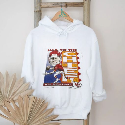 Vintage Salem Sportswear NFL Kansas City Chiefs Football Joe Montana Caricature Cartoon T shirt