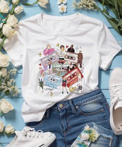 Vintage Taylor Swiftie Merch The Eras Tour 2024 Midnights Album Illustration Photo T Shirt
