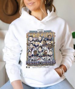 Vintage VTG Denver Broncos 1999 Caricatures Grey Super Bowl NFL Tee shirt