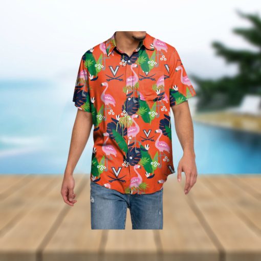 Virginia Cavaliers Floral Hawaiian Shirt