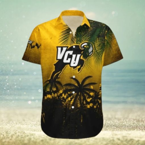 Virginia Commonwealth Rams Hawaii Shirt Coconut Tree Tropical Grunge NCAA