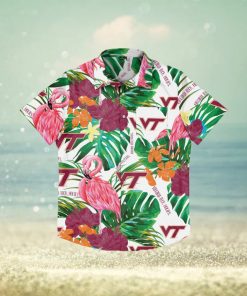 Virginia Tech Hokies Flamingo Hawaiian Shirt