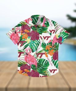 Virginia Tech Hokies Flamingo Hawaiian Shirt