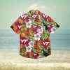 Virginia Tech Hokies Flamingo Hawaiian Shirt