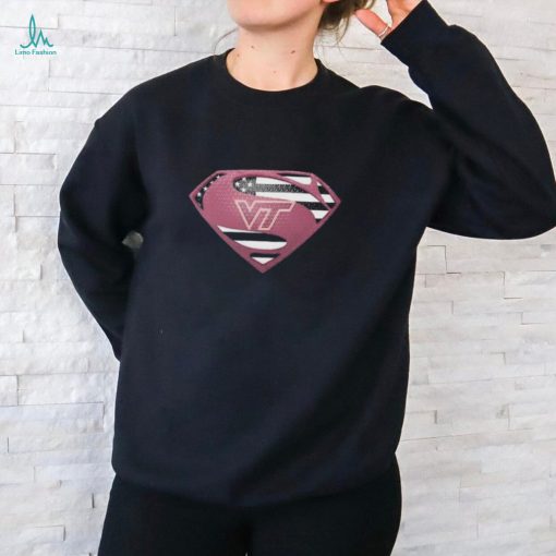 Virginia Tech Hokies Superman logo shirt