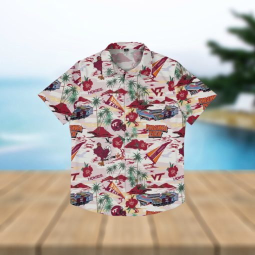 Virginia Tech Hokies Thematic Stadium Print Hawaiian Shirt