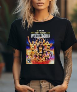 WWE 2K24 Forty Years Of Wrestle Mania T Shirt