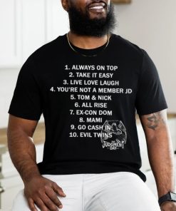 WWE All Rise The Judgment Day Live Love Laugh The Hottest Band In The World Abbey Road Tracklist Two Sides Print Unisex T Shirt