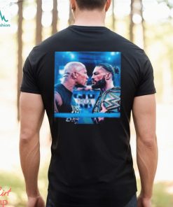 WWE Wrestle Mania 40 The Rock And Roman Reigns Face To Face Find Out The Real Head Of The Table Unisex T Shirt