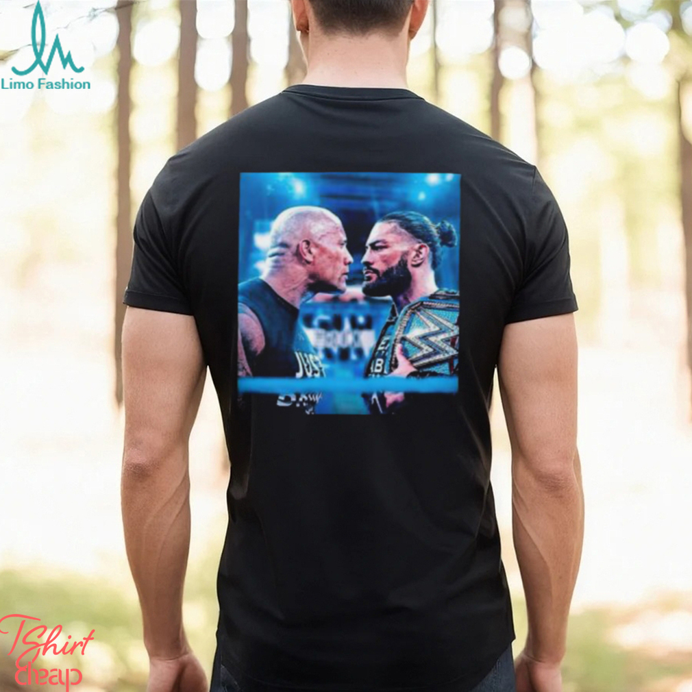 WWE Wrestle Mania 40 The Rock And Roman Reigns Face To Face Find Out The Real Head Of The Table Unisex T Shirt WWE Wrestle Mania 40 The Rock And Roman Reigns Face To Face Find Out The Real Head Of The Table Unisex T Shirt
