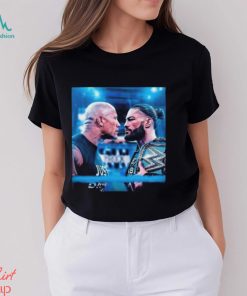 WWE Wrestle Mania 40 The Rock And Roman Reigns Face To Face Find Out The Real Head Of The Table Unisex T Shirt