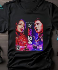 WWE2K24 Deluxe Edition Two Groundbreaking Superstars One Historic Cover Rhea Ripley And Bianca Belair T Shirt