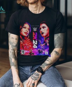 WWE2K24 Deluxe Edition Two Groundbreaking Superstars One Historic Cover Rhea Ripley And Bianca Belair T Shirt