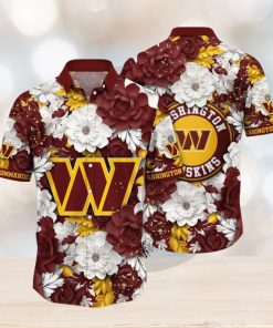 Washington Commanders Hawaii Shirt Flower Summer Vibes