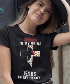 Washington Commanders NFL In My Veins Jesus In My Heart Cross 2024 T Shirt, hoodie, sweater, long sleeve and tank top Washington Commanders NFL In My Veins Jesus In My Heart Cross 2024 T Shirt