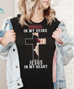 Washington Commanders NFL In My Veins Jesus In My Heart Cross 2024 T Shirt, hoodie, sweater, long sleeve and tank top Washington Commanders NFL In My Veins Jesus In My Heart Cross 2024 T Shirt