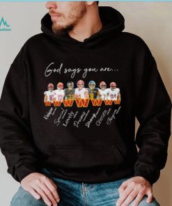 Washington Commanders god says you are unique special lovely precious strong chosen forgiven shirt