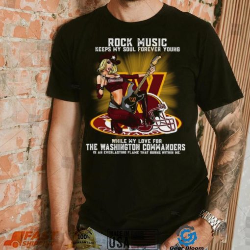 Washington Commanders rock music keep my soul forever young shirt