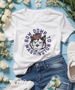 Washington Huskie Retro Bow Down to Washington Unisex Tshirt